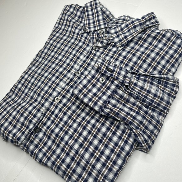 SCOTT BARBER‎ - Men's long sleeve shirt. Size XXL. Plaid. - Picture 1 of 6